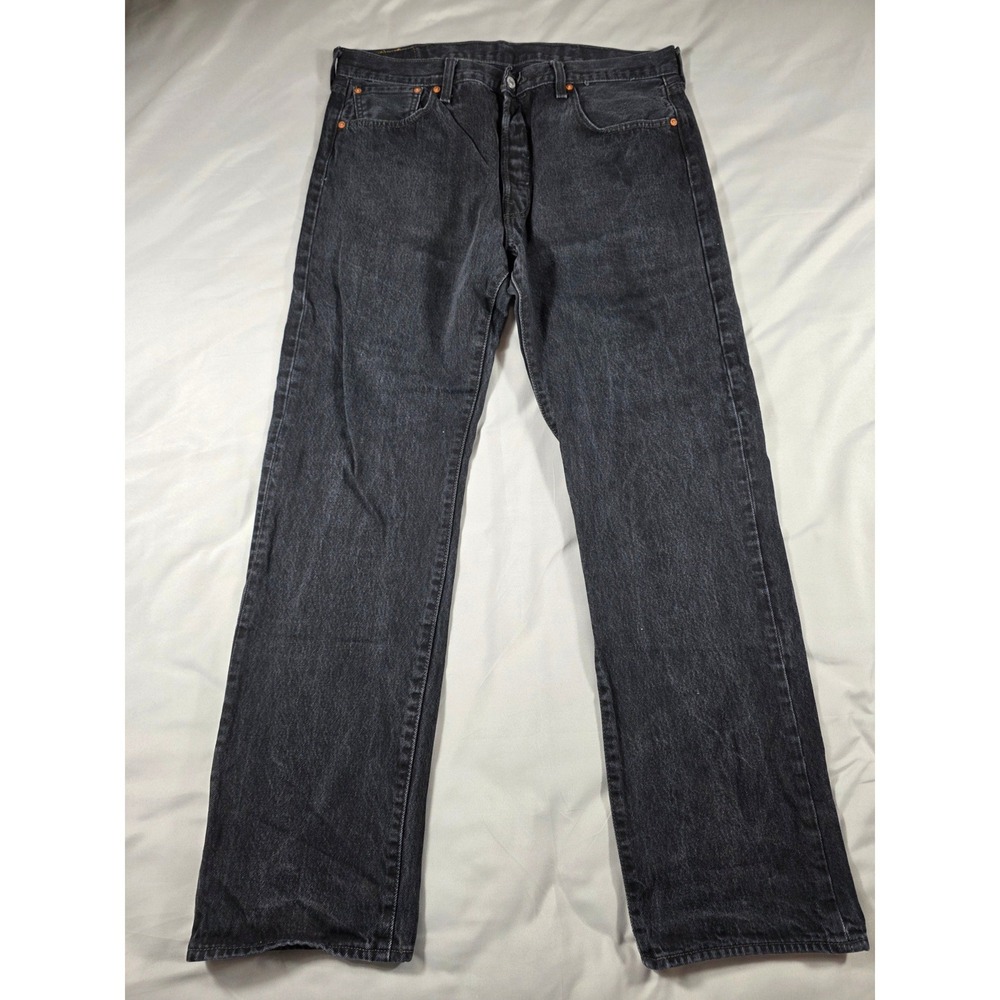 Levi's 501 XX Mens 38x34(Fits 38x32) Black Straight Leg Button Fly